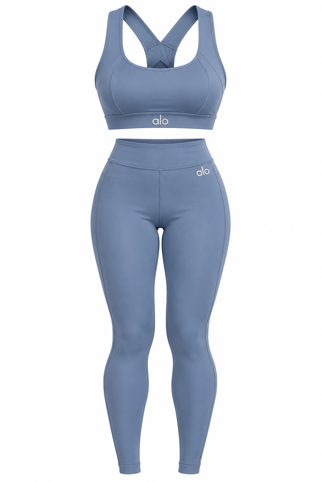 Conjunto deportibo liso azul grisaseo