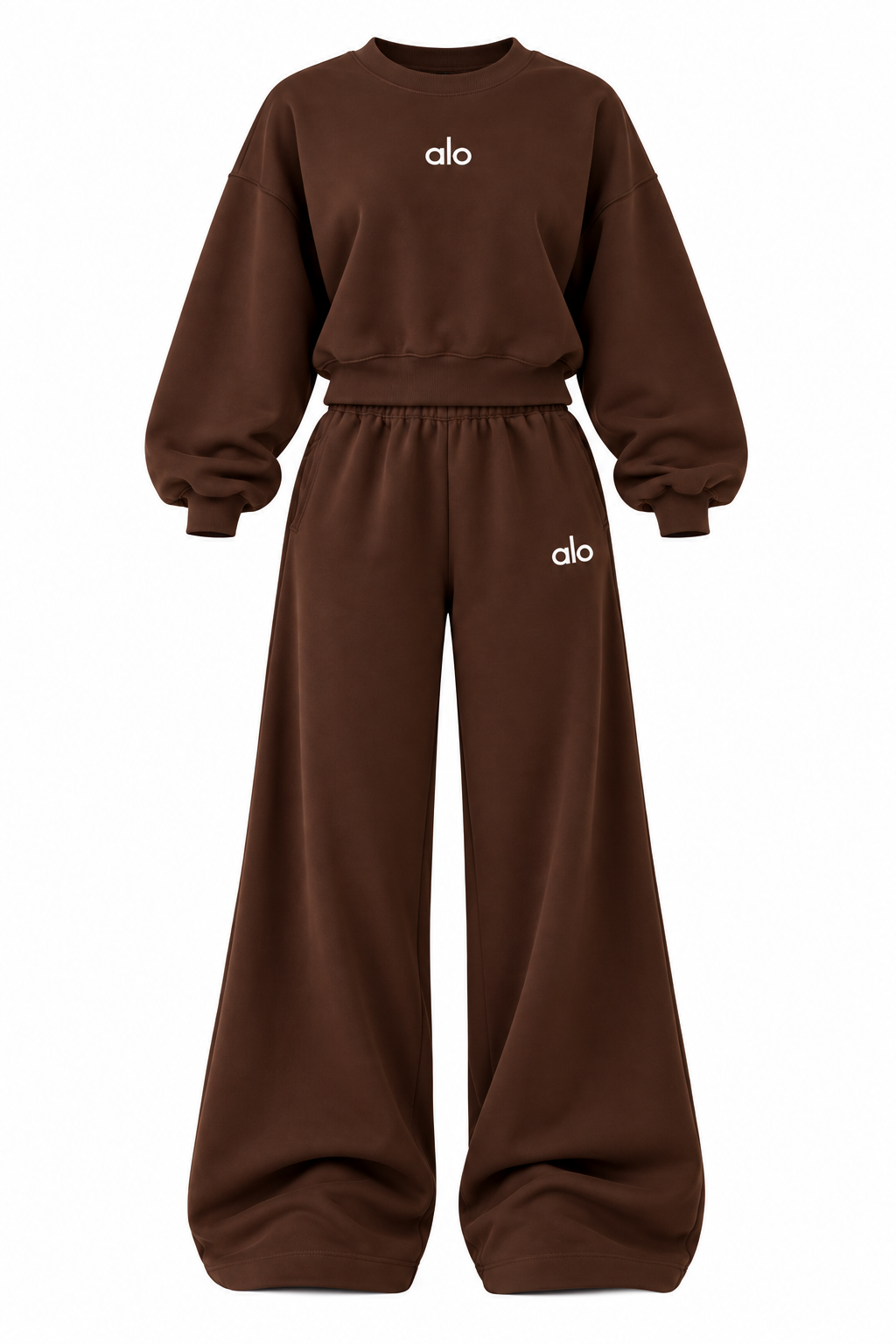 Conjunto chocolate dupe ALO poleron + buzo