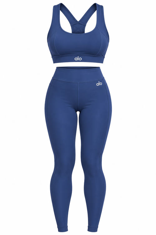 Conjunto deportibo liso azul dupe ALO