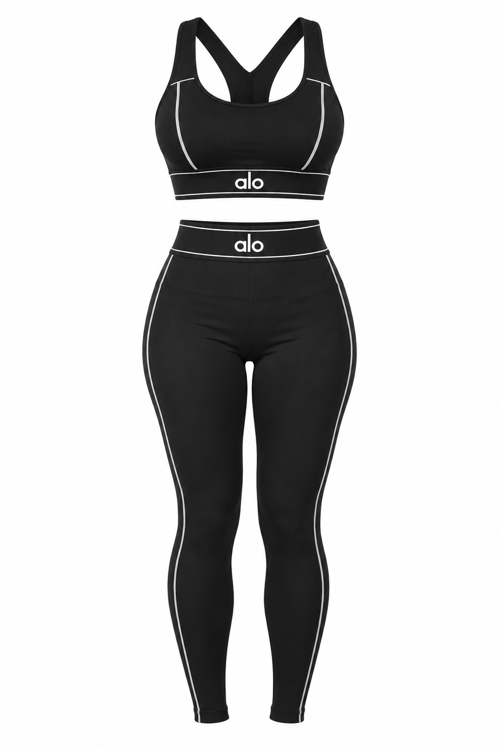 Conjunto deportivo dupe ALO Negro (peto +calza)