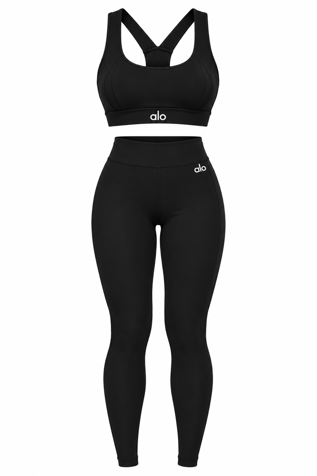 conjunto deportivo liso negro dupe ALO
