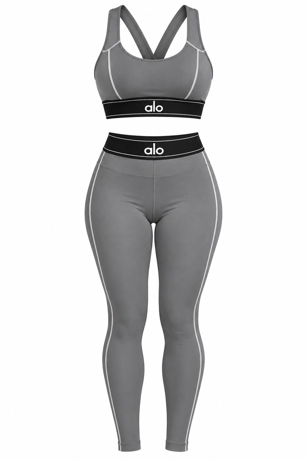 Conjunto deportivo dupe ALO gris (peto+calza)